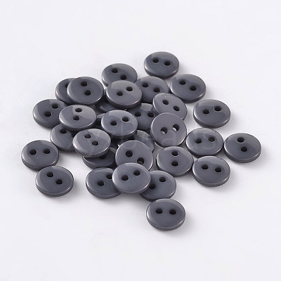 2-Hole Flat Round Resin Sewing Buttons for Costume Design BUTT-E119-34L-01-1