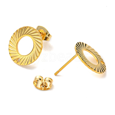201 Stainless Steel Stud Earrings Finding STAS-B045-13G-B-1