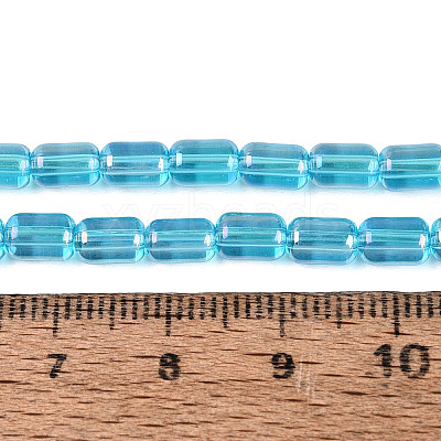 Electroplate Transparent Glass Beads Strands EGLA-Q132-03A-A06-1