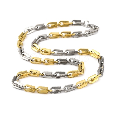 201 Stainless Steel Arch Links Chain Necklace NJEW-F22-39E-GP-1