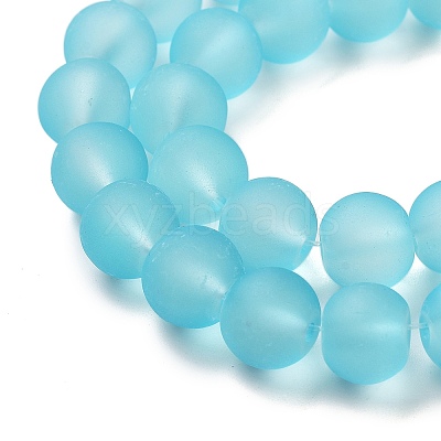 Baking Paint Transparent Glass Bead Strands GLAA-S031-10mm-21-1