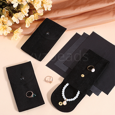 3 Sets Rectangle Velvet Single Watch Storage Bags ABAG-BBC0001-12C-1