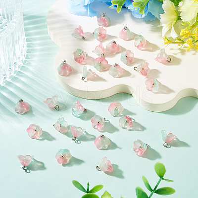 38Pcs Glass Charms GLAA-TADJ0001-19C-1