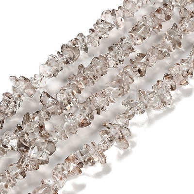 Spray Painted Transparent Glass Beads Strands GLAA-P060-01B-05-1