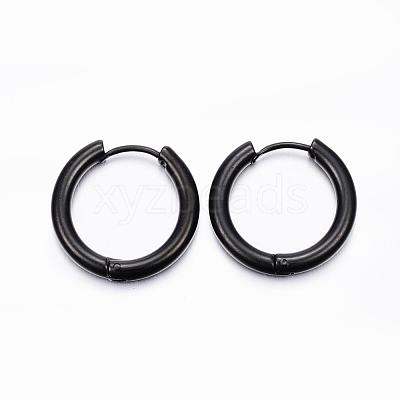 304 Stainless Steel Huggie Hoop Earrings EJEW-F111-20mm-B-1