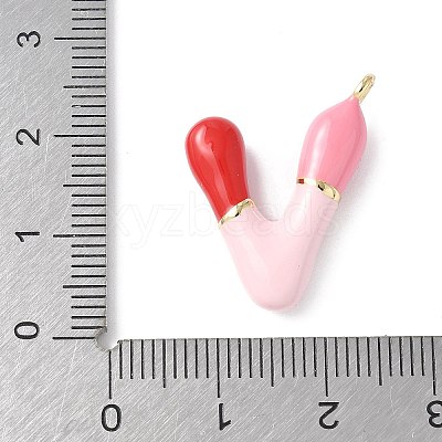 Brass Enamel Pendants KK-E093-03G-V-01-1
