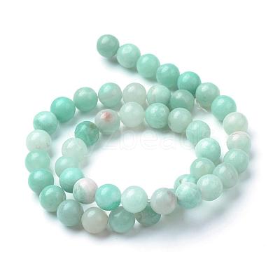 Natural Amazonite Beads Strands G-T055-8mm-17-1