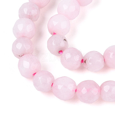 Dyed Natural White Jade Beads Strands X-G-T139-4mm-60-04-1