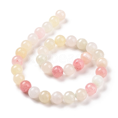 Natural Colorful Green Jade Beads Strands X-G-G757-01-12mm-1