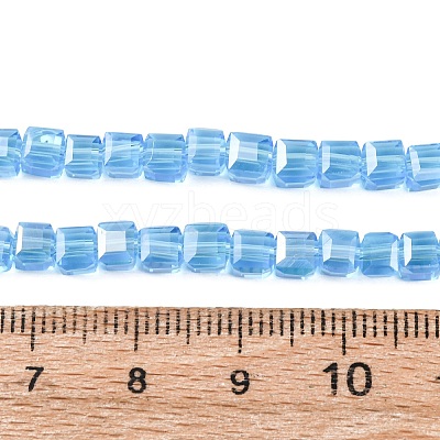 Electroplate Glass Beads Strands EGLA-D018-4x4mm-41-1