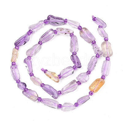 Natural Ametrine Beads Strands G-F821-E01-01-1