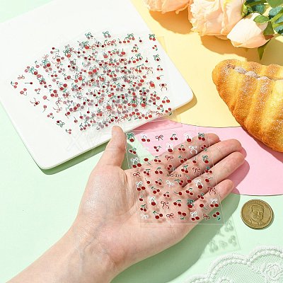 6 Sheets 2 Styles PVC Nail Art Stickers MRMJ-CJ0001-27-1