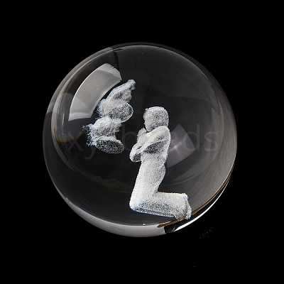 Religious Element Glass Crystal Ball Crystal Ball without Wood Stand PW-WG7CA34-13-1