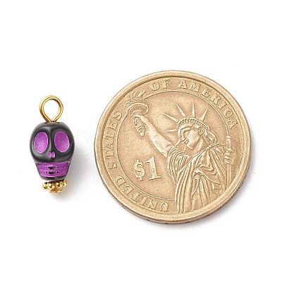 Skull Acrylic Pendants PALLOY-JF01757-02-1