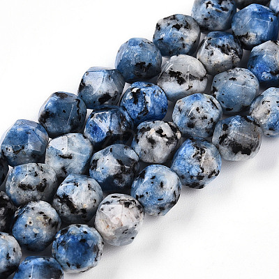 Dyed Natural Sesame Jasper Beads Strands G-T139-8mm-47I-1