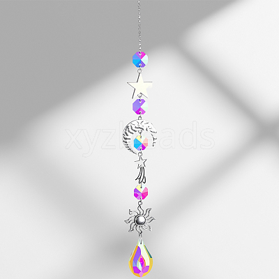 1Pc Iron Big Pendant Decorations DJEW-CN0001-37C-1