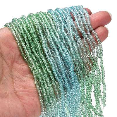 Transparent Painted Glass Beads Strands DGLA-A034-T2mm-A16-1