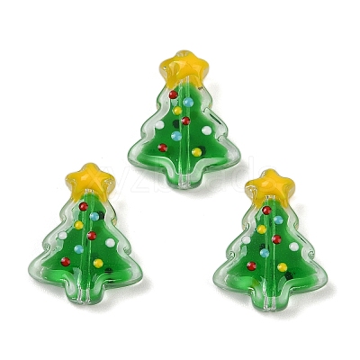 Transparent Glass Enamel Beads LAMP-S070-05F-1
