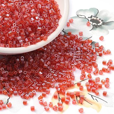 Transparent Colours Luster Glass Seed Beads SEED-S042-20B-02-1