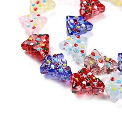 Handmade Bumpy Glass Beads Strands LAMP-F032-08A-1