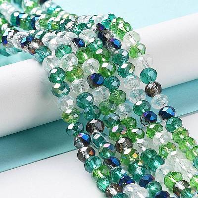 Glass Beads Strands EGLA-A034-M6mm-24-1