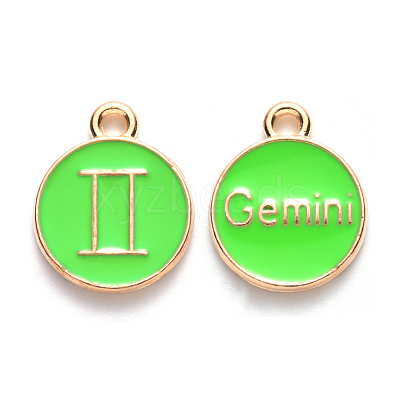 Alloy Enamel Pendants X-ENAM-S124-01A-06I-1