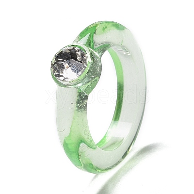 Transparent Acrylic Finger Rings LS-RJEW-T010-07B-1