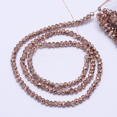 Spray Painted Transparent Glass Bead Strands DGLA-J001-C13-1