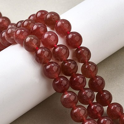 Natural Strawberry Quartz Beads Strands X-G-L621-B09-8mm-1