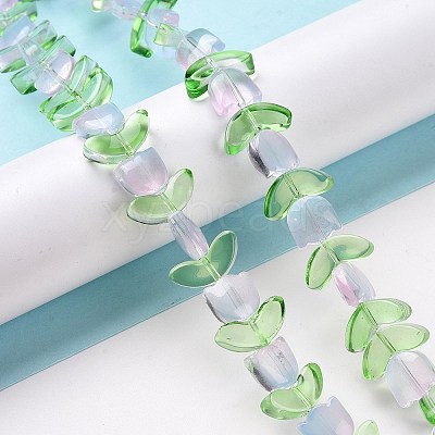 Transparent Glass Beads Strands LAMP-H061-02F-1
