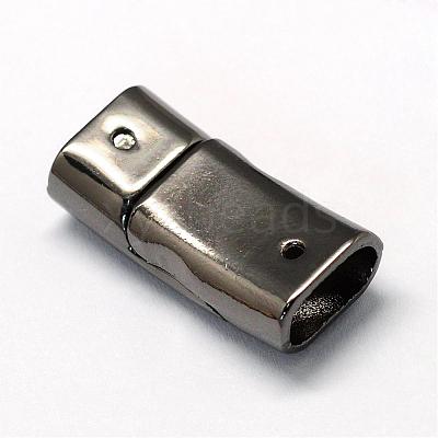 Alloy Magnetic Clasps with Glue-in Ends PALLOY-R089-06B-1