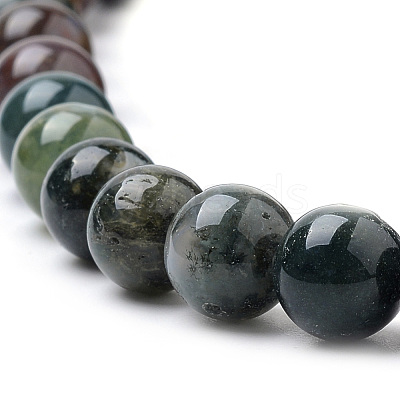 Natural Indian Agate Beads Strands G-S259-31-6mm-1