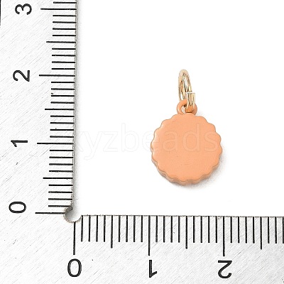 Spray Painted Brass Charms KK-CBAEB58-01B-1