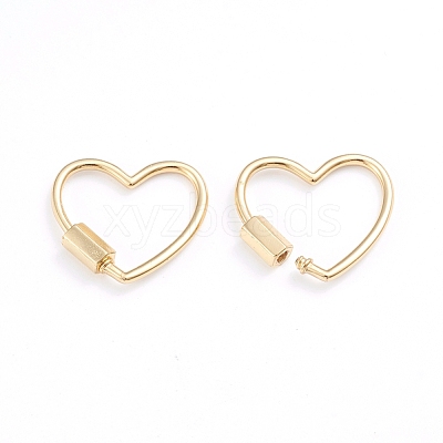 Brass Screw Carabiner Lock Charms ZIRC-I041-08G-1