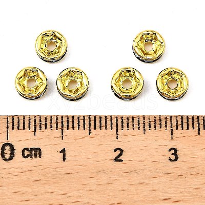 Brass Grade A Rhinestone Spacer Beads RSB036NF-14G-1
