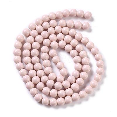 Painted Glass Bead Strands DGLA-S071-8mm-B12-1