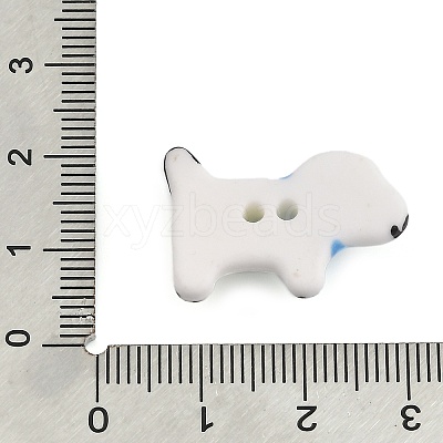 Dog Ceramic Buttons BUTT-I018-01B-01-1