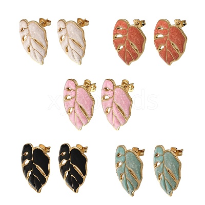 Brass Stud Earrings for Women KK-CBA9D38-05G-1