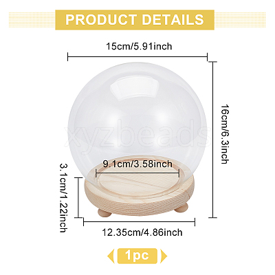 Glass Dome Cover AJEW-WH0401-76B-1
