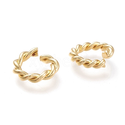 Brass Twisted Open Jump Rings KK-M207-01G-01-1