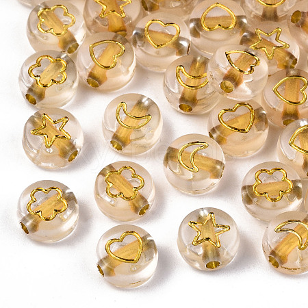 Transparent Acrylic Beads TACR-N010-002A-1