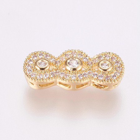 Brass Micro Pave Cubic Zirconia Pendants KK-P116-12G-1