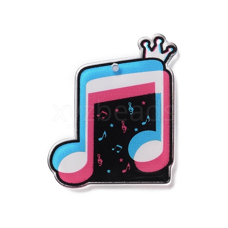 Musical Theme Opaque Acrylic Pendants SACR-Z006-05D-1