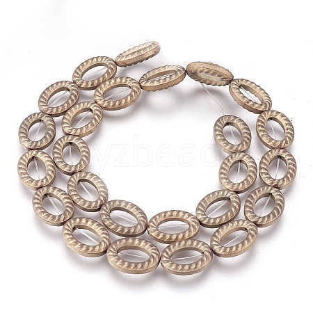 Electroplated Non-magnetic Synthetic Hematite Beads Strands G-P392-P05-1