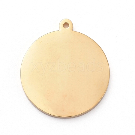 PVD Vacuum Plating 304 Stainless Steel Stamping Blank Tag Charms STAS-G215-10-G01-1