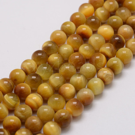 Natural Tiger Eye Bead Strands G-P230-08-E-12mm-1