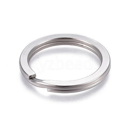 Tarnish Resistant 304 Stainless Steel Split Key Ring Clasps STAS-L226-007E-1