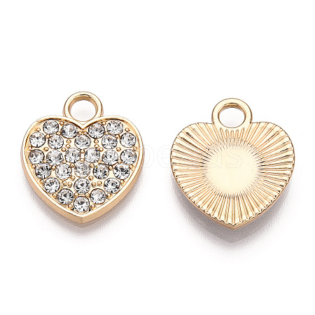 Alloy Rhinestone Pendants PALLOY-S133-003LG-1