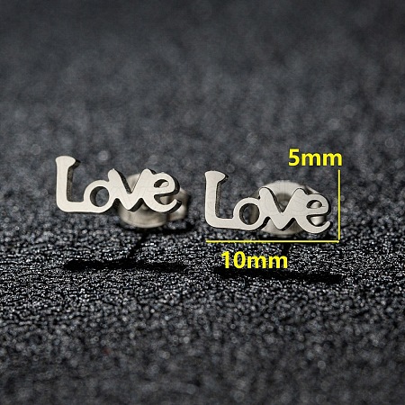 201 Stainless Steel Stud Earrings FS-WGB18B1-06-1