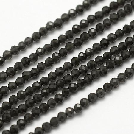 Natural Obsidian Beads Strands G-F507-02-1